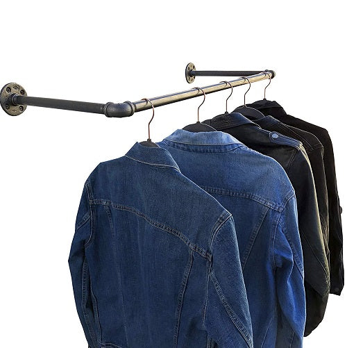 Industrial Pipe Clothing Rack Bar Customize Size Ironwerks Designs