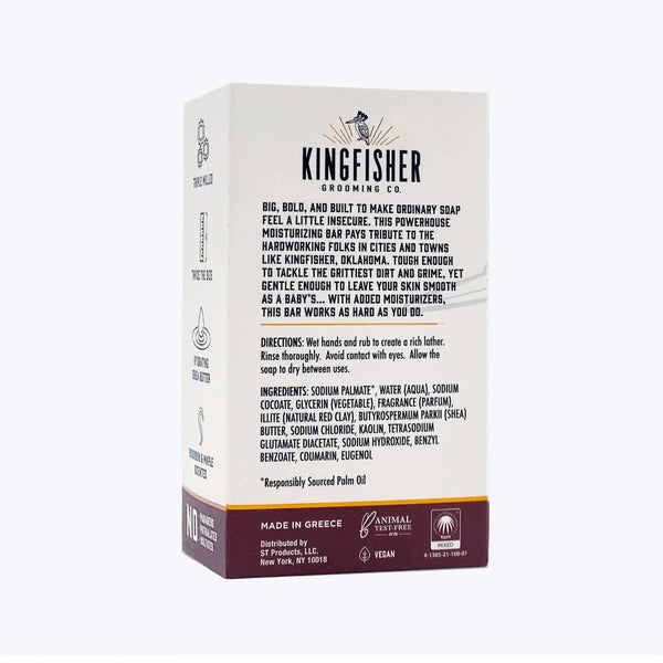 (3 pack) Kingfisher Co. Men's Moisturizing Bar Soap, Bourbon and Maple, 10 oz