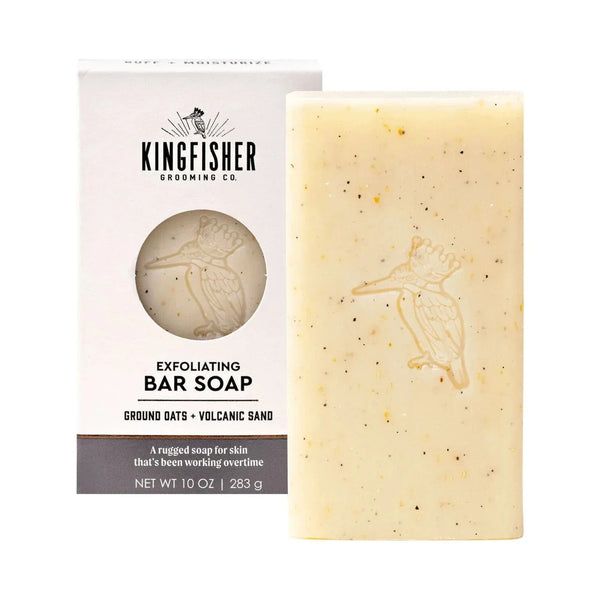 (3 pack) Kingfisher Co. Men's Exfoliating Bar Soap, Sandalwood & Black Pepper 10 oz.