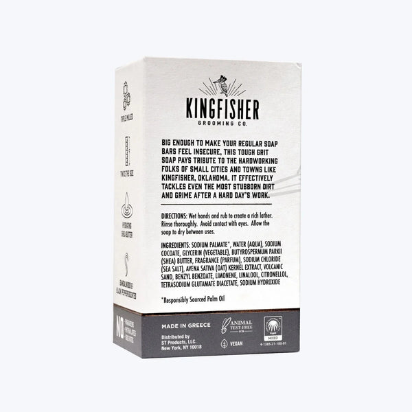 (3 pack) Kingfisher Co. Men's Exfoliating Bar Soap, Sandalwood & Black Pepper 10 oz.