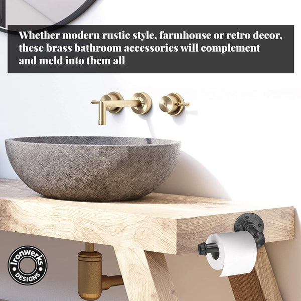 Black Iron Electroplated Toilet Paper Holder