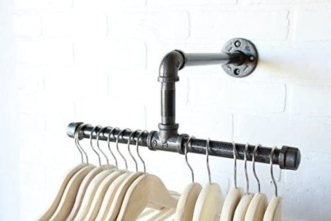 12" Urban Industrial Pipe Wall Rack - Clothing Rack, Closet Organization, Retail Display