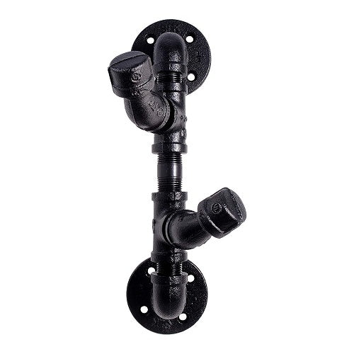 Pipe Coat and Hat Hook - Black Electroplated Finish