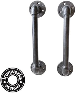 Ironwerks Designs Industrial Vintage Pipe Door and Drawer Handle Bar