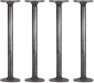 Set of 4 Black Iron Industrial Pipe Table Legs (1/2")