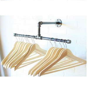 22.5" Urban Industrial Pipe Wall Clothing Rack